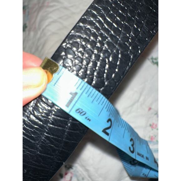 VINTAGE ALEXIS KIRK DESIGNER ALLIGATOR GOLD SILVER BUCKLE ADJUSTABLE SIZE BELT main image 14